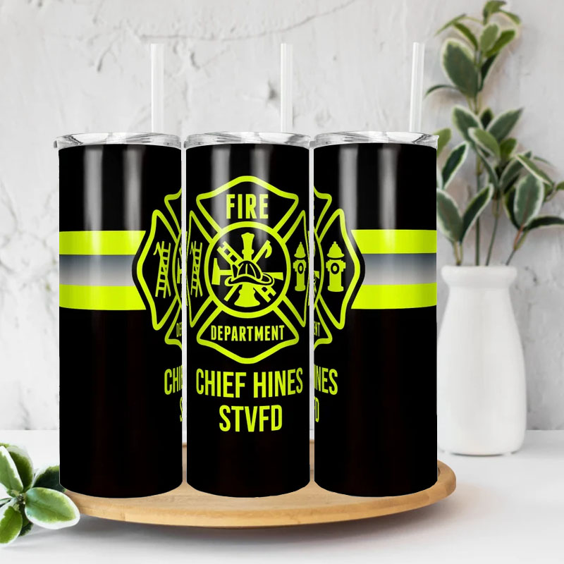 Firefighter 20 oz Skinny Tumbler