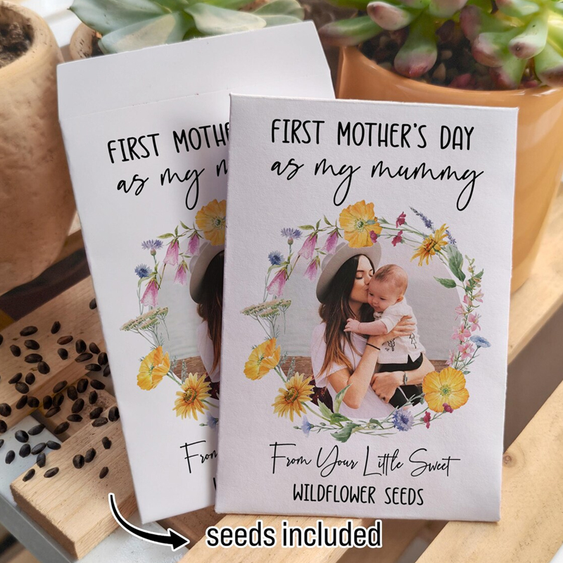 First Mothers Day Seed Packet Wildflower Seed Packet Favors