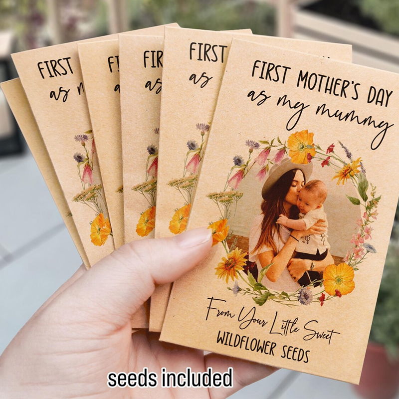 First Mothers Day Seed Packet Wildflower Seed Packet Favors