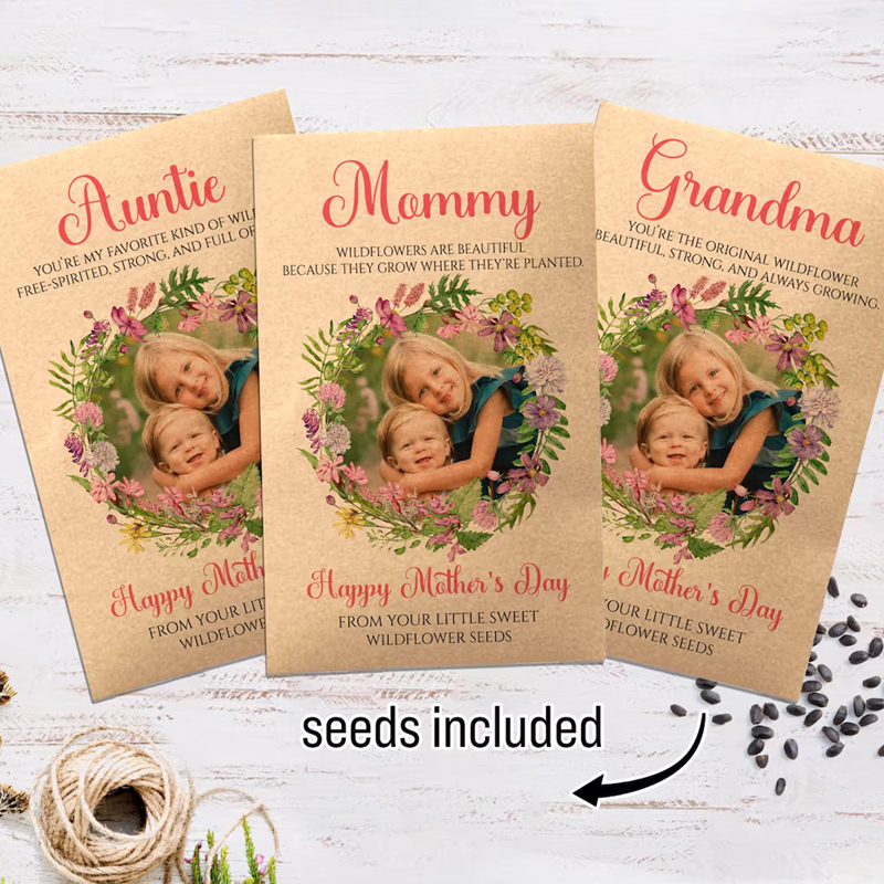 First Mothers Day Seed Packet Wildflower Seed Packet Favors