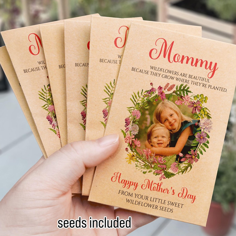 First Mothers Day Seed Packet Wildflower Seed Packet Favors