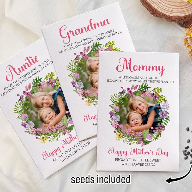 First Mothers Day Seed Packet Wildflower Seed Packet Favors