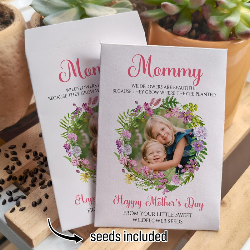 First Mothers Day Seed Packet Wildflower Seed Packet Favors
