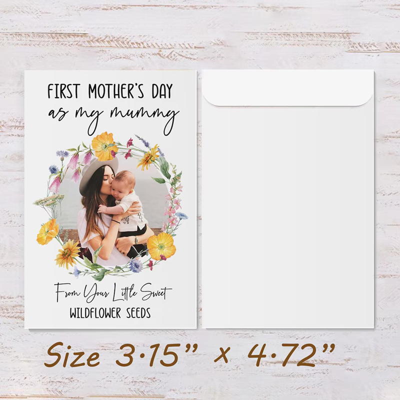 First Mothers Day Seed Packet Wildflower Seed Packet Favors