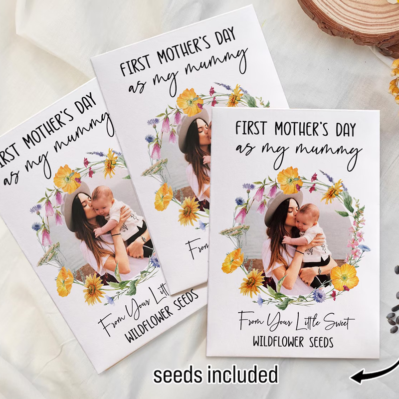 First Mothers Day Seed Packet Wildflower Seed Packet Favors