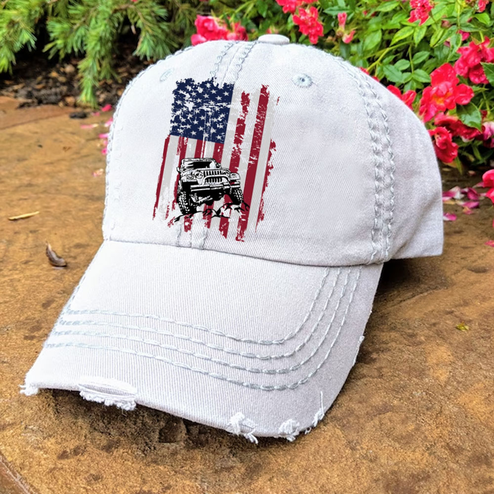 Jp American Flag 4th of July Baseball Cap