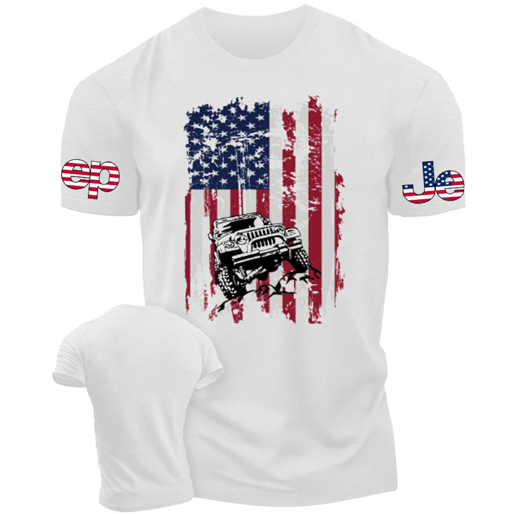 Jp American Flag 4th of July Men's Tshirt