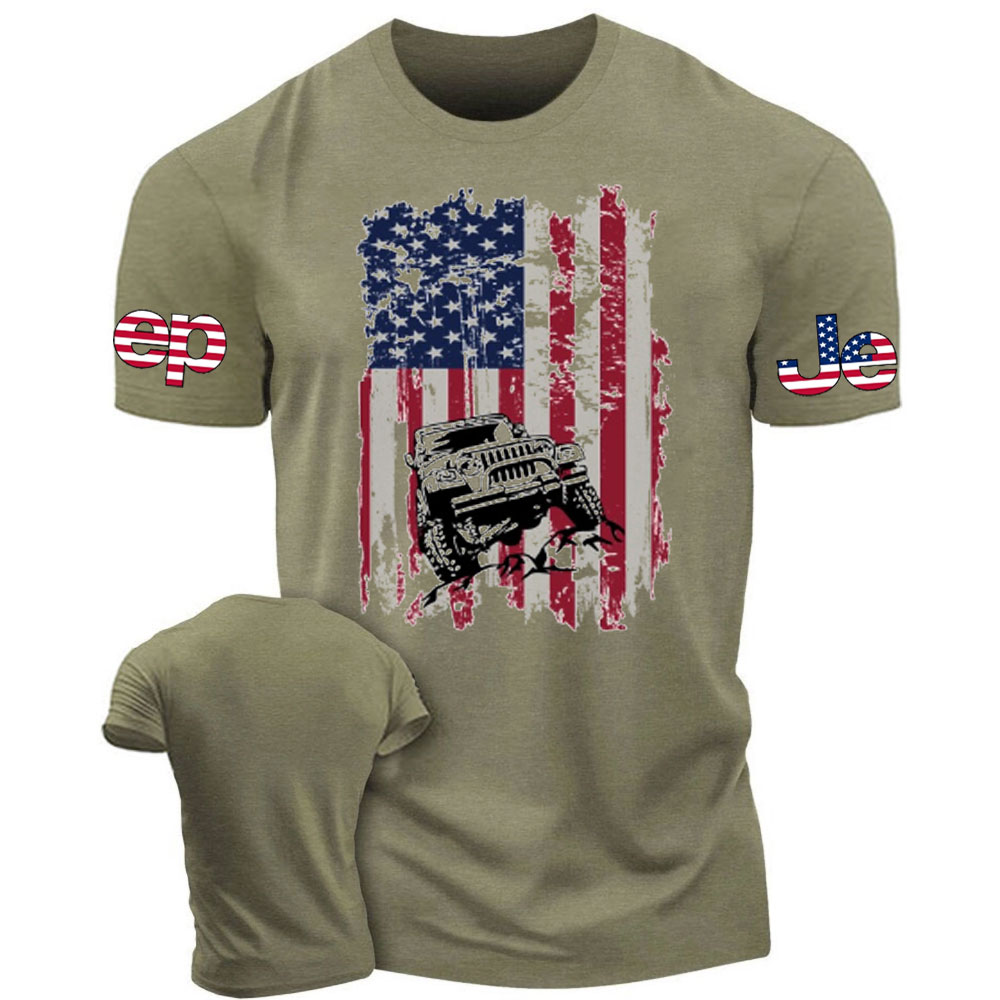 Jp American Flag 4th of July Men's Tshirt