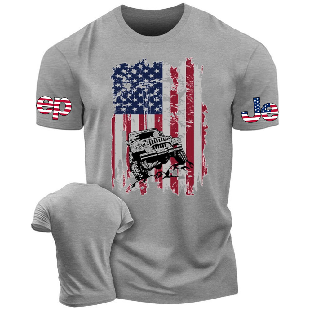 Jp American Flag 4th of July Men's Tshirt
