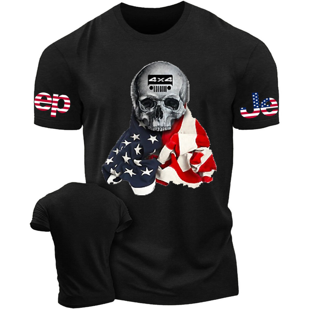 Skull Jp Flag Skull Men's Tshirt