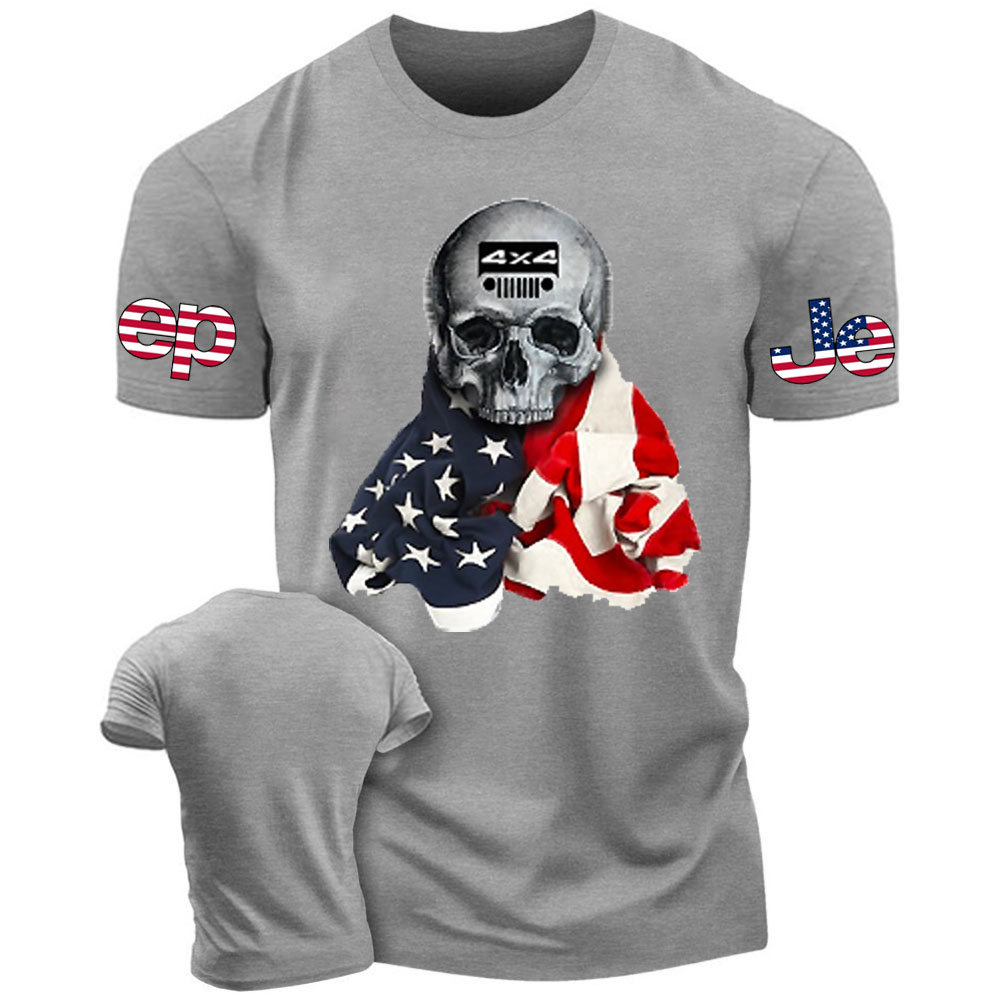 Skull Jp Flag Skull Men's Tshirt