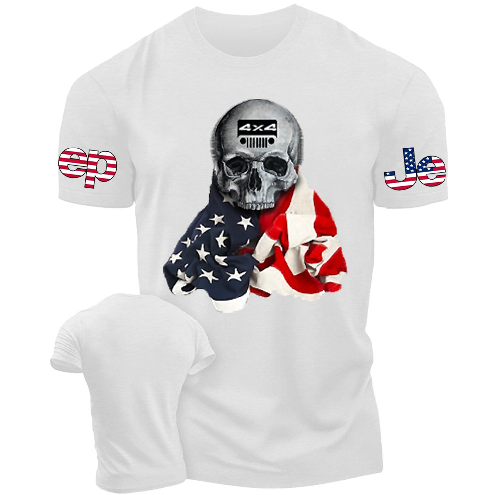 Skull Jp Flag Skull Men's Tshirt