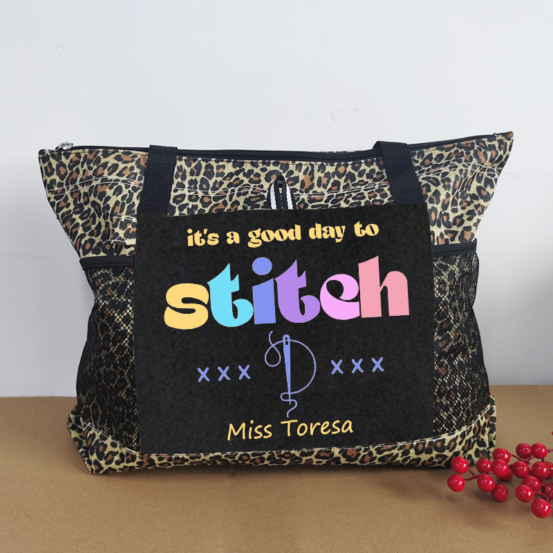 Funny Cross Stitch Addict Tote Bag