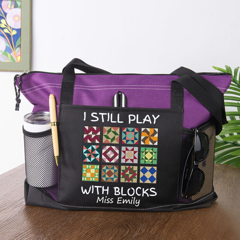 Funny Quilting Tote Quilt Block Quilt Retreat Bag