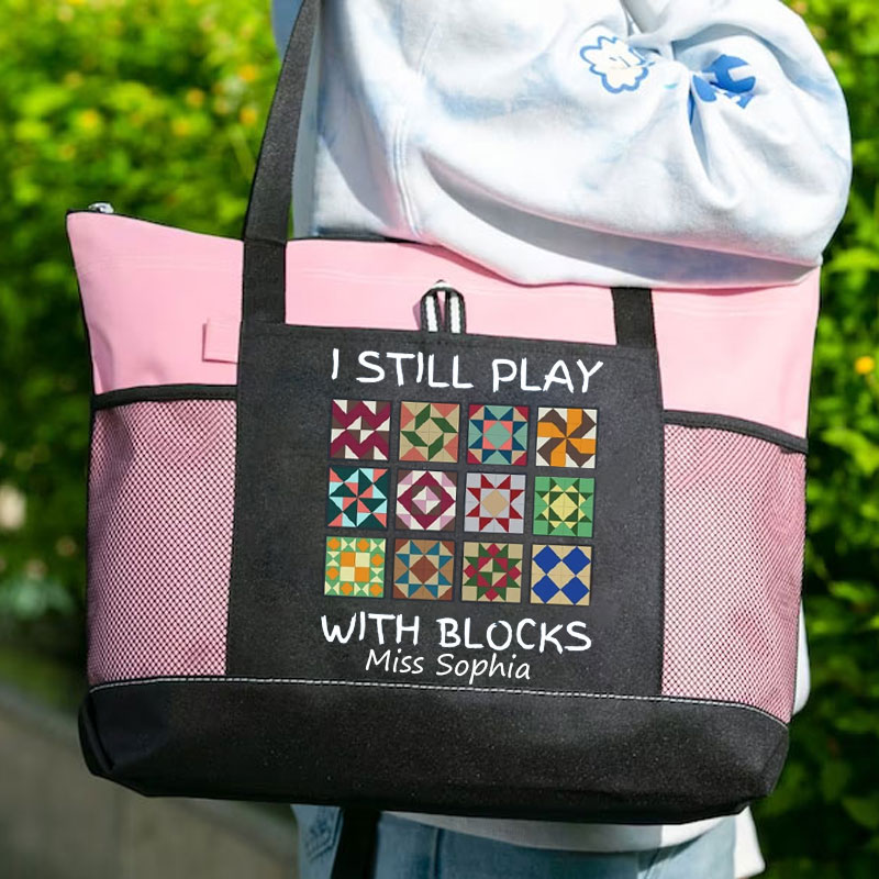 Funny Quilting Tote Quilt Block Quilt Retreat Bag