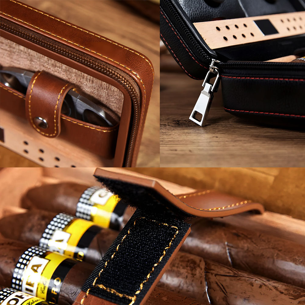 Personalized Humidor Cigar Case, Travel Cigar Case Gift for Him