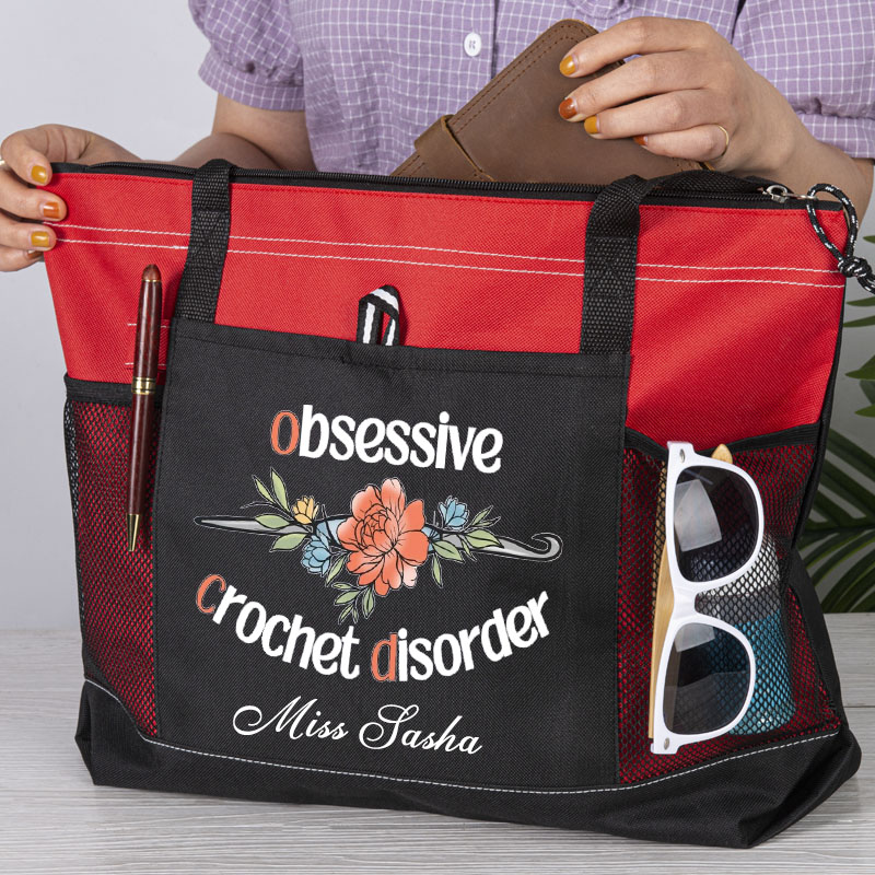 Cute Crochet Custom Tote Bag for Crochet Lover