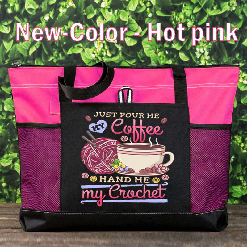Crocheting Crochet Coffee Tote Bag