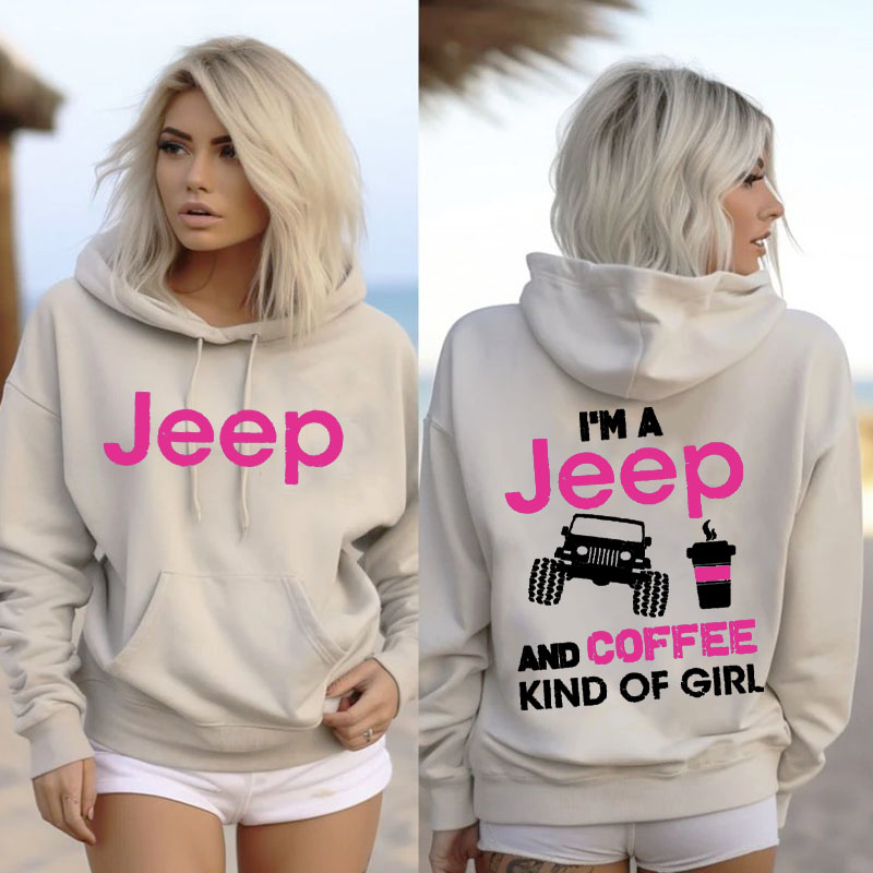 I'm A Jeep and Coffee Kind of Girl Oversized Hoodie