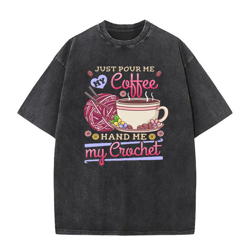 Crocheting Crochet Coffee Washed Tshirt