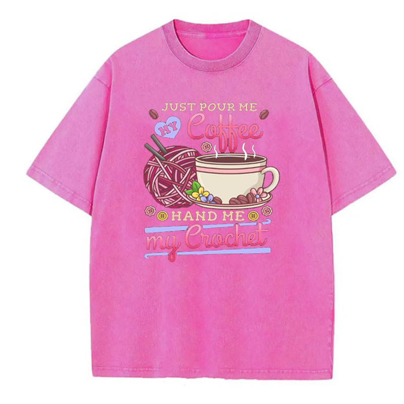 Crocheting Crochet Coffee Washed Tshirt