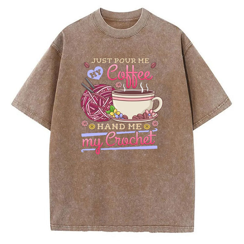 Crocheting Crochet Coffee Washed Tshirt