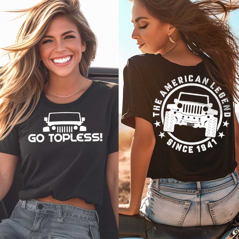 Go Topless, The American Legend Since 1941 White and Black Cool Women Tshirt