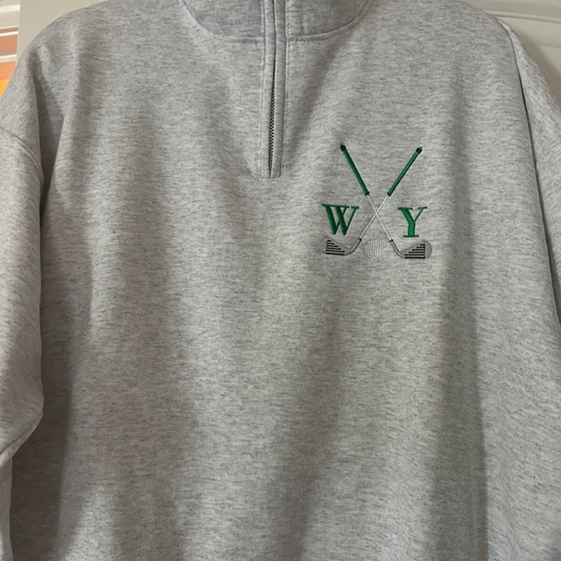 Golf Personalized Quarter Zip Pullover Sweatshirt