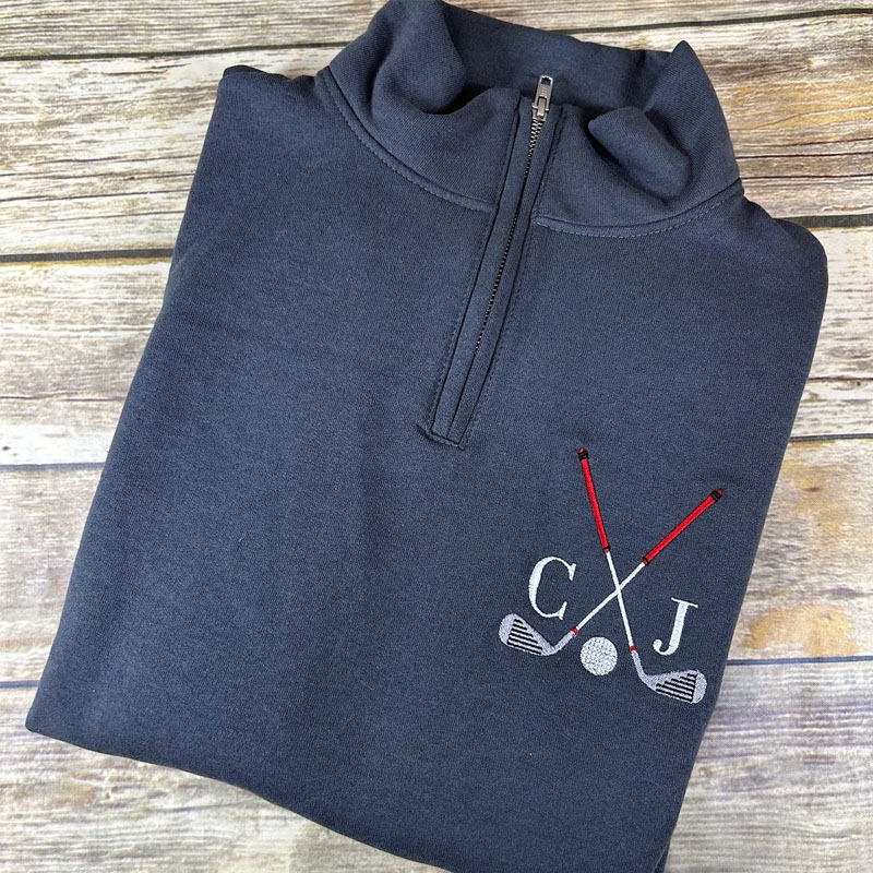 Golf Personalized Quarter Zip Pullover Sweatshirt