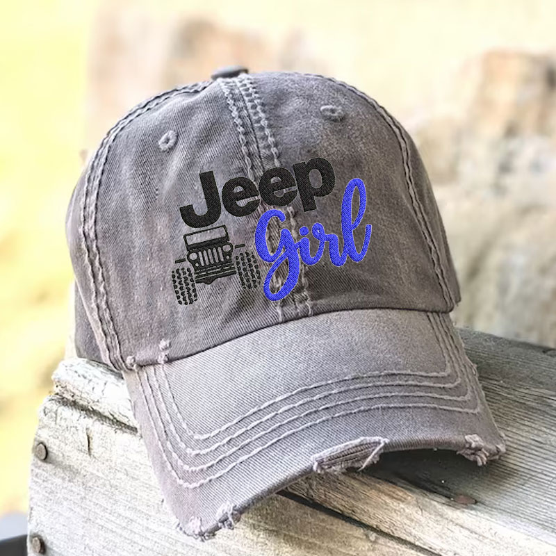 Jeep Girl Embroidery Logo Jeep Lover Baseball Cap