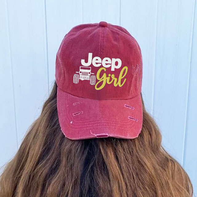Jeep Girl Embroidery Logo Jeep Lover Baseball Cap