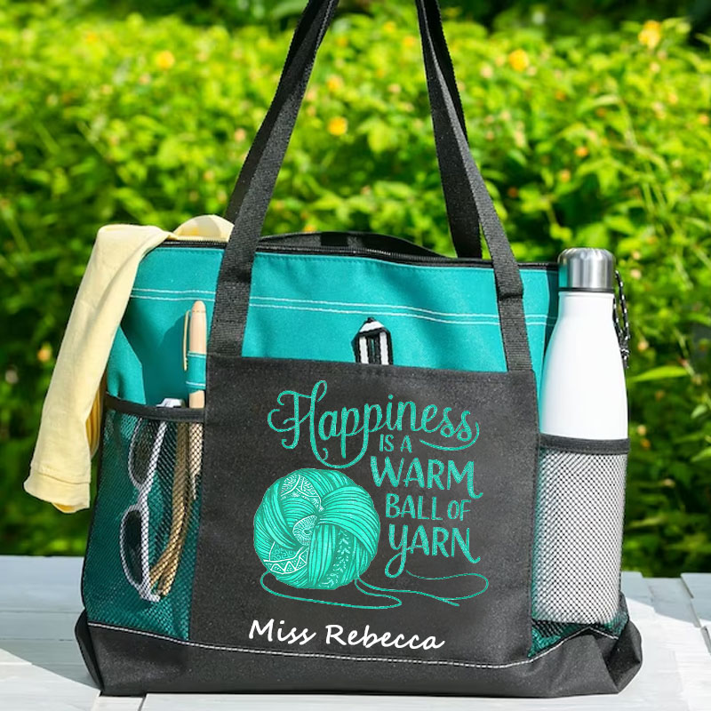 Happiness Is A Warm Ball Of Yarn Tote Bag