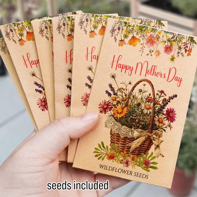 Happy Mothers Day Seed Packet Gift Wildflower Seed Packet Gift