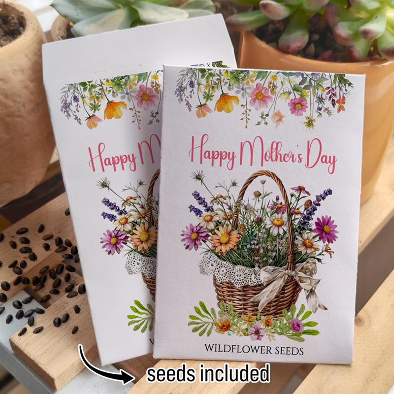 Happy Mothers Day Seed Packet Gift Wildflower Seed Packet Gift