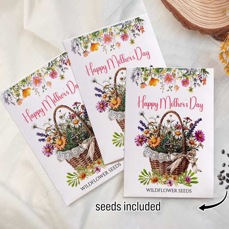 Happy Mothers Day Seed Packet Gift Wildflower Seed Packet Gift