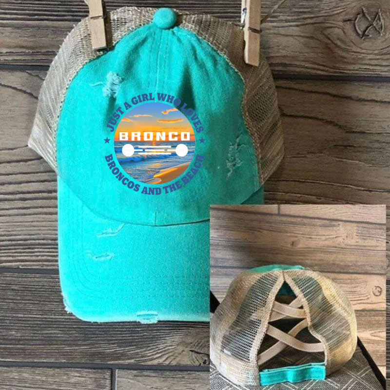 Just A Girl Who Love Broncos and the Beach Summer Hats