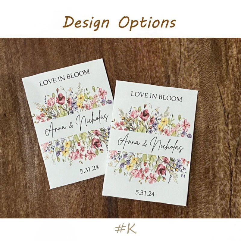 Personalized Eco-Friendly Wildflower Seed Packets – Perfect Wedding Favors & Bridal Shower Gifts