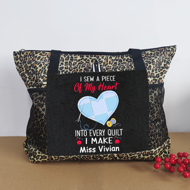 I Sew A Piece Of My Heart Into Every Quilt I Make Tote Bag