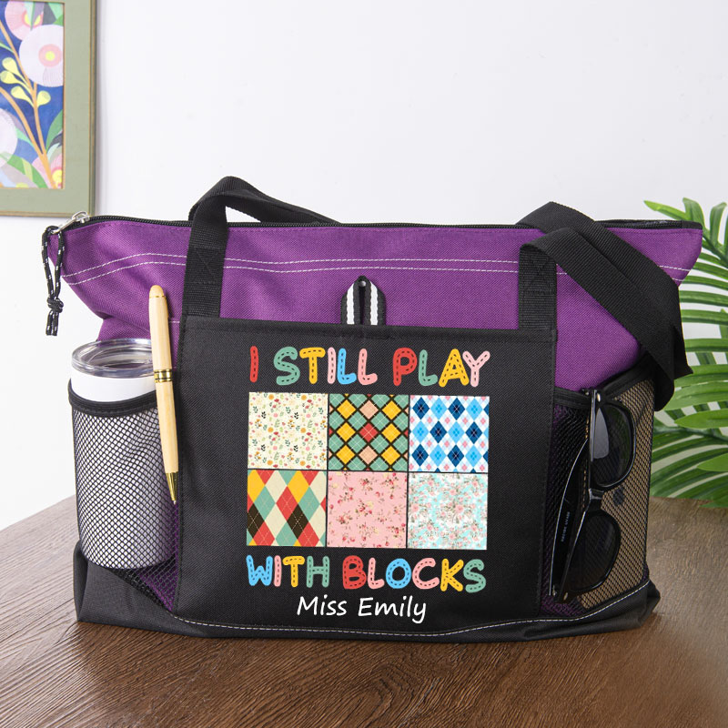I Still Play With Blocks Quilt sewing Lover Tote Bag