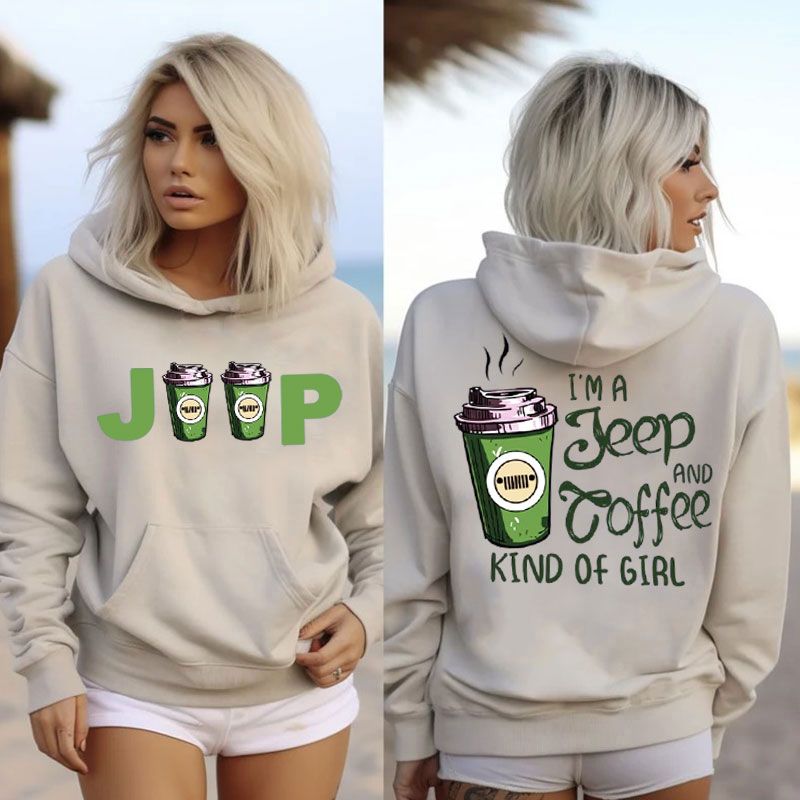 I’m A Jeep And Coffee Kind Of Girl Jeep Lover Oversized Hoodie