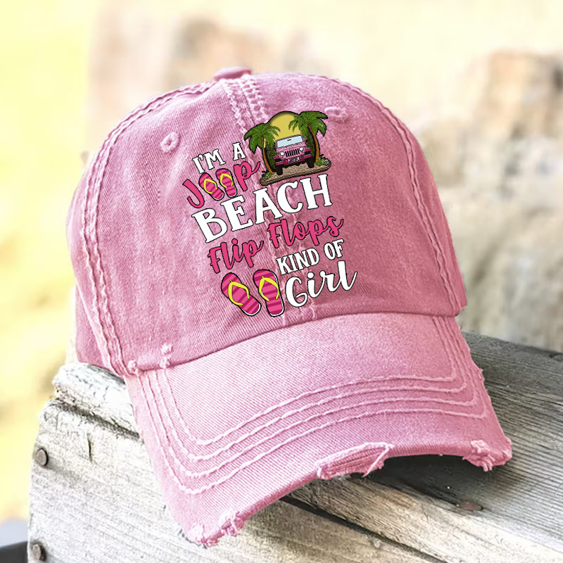 I’m A Jp Beach Flip Flops Kind Of Girl Baseball Cap