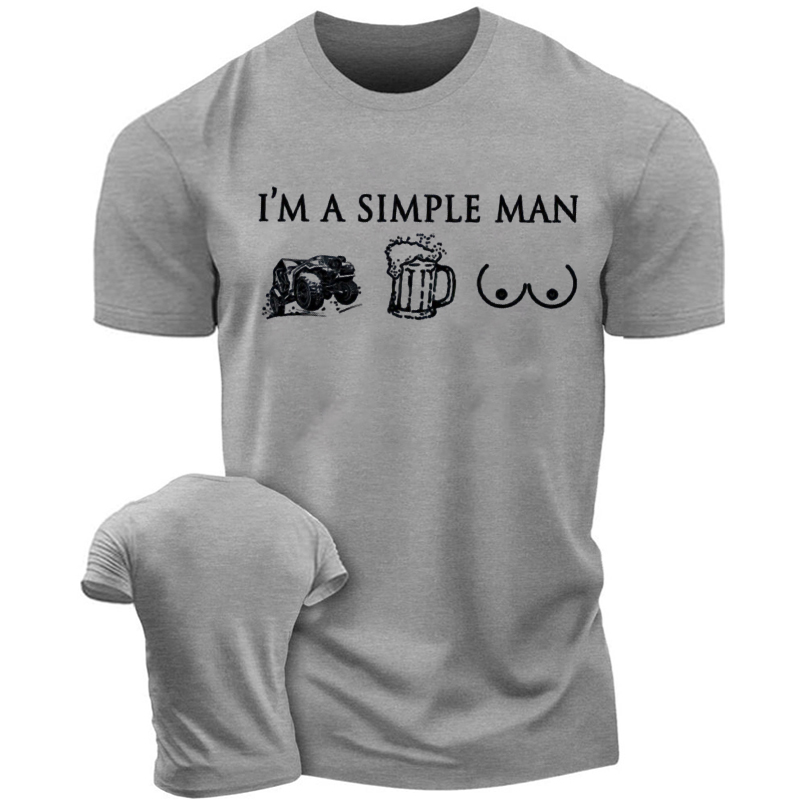 I’m A Simple Man I Like Jeeps Beer And Boobs T-Shirt