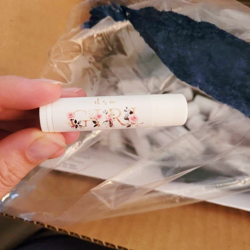 It's A Girl Baby Shower Favors Personalized Lip Balm Favors