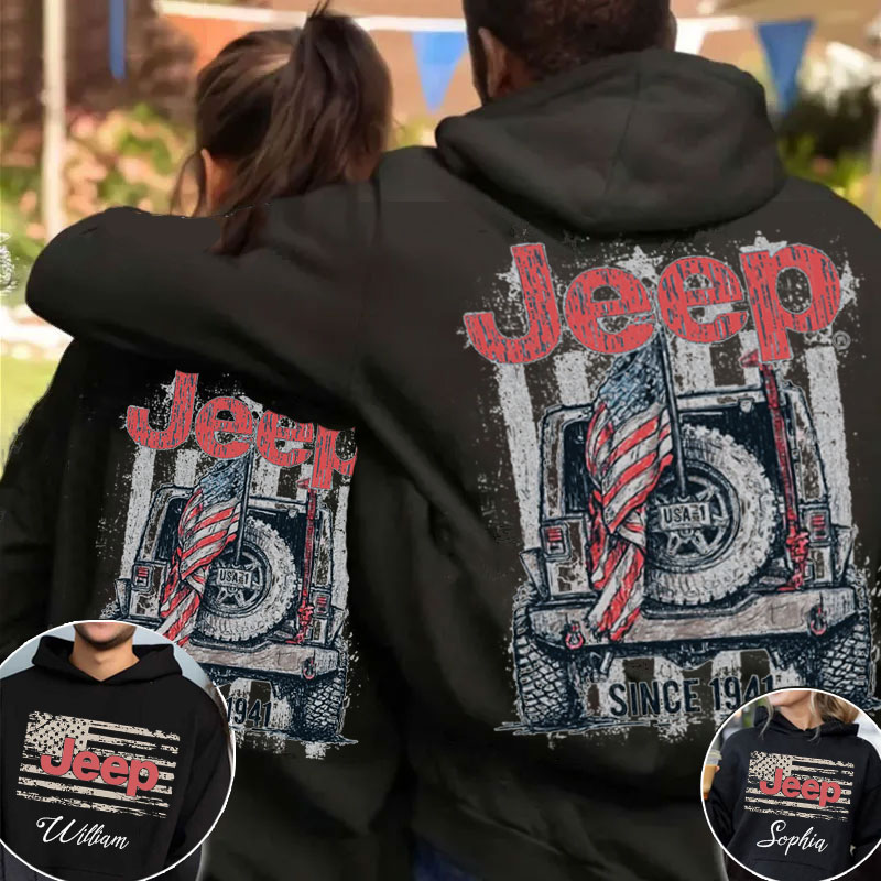 Jeep Flag Custom Oversized Hoodie