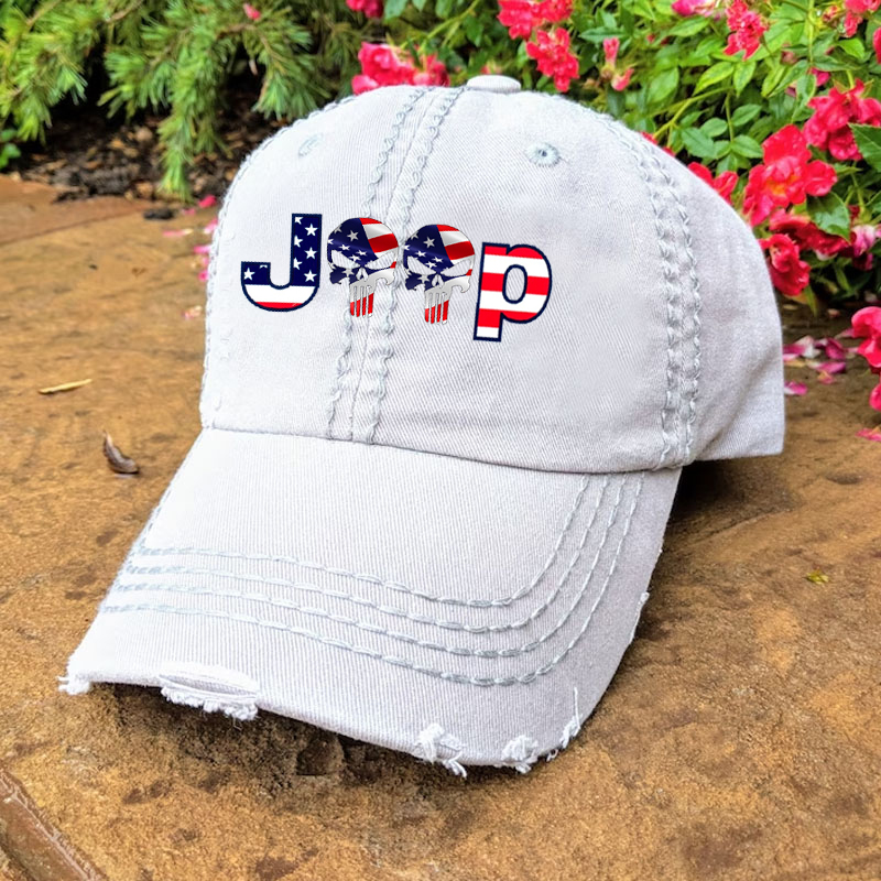 JP Skull American Flag Baseball Cap