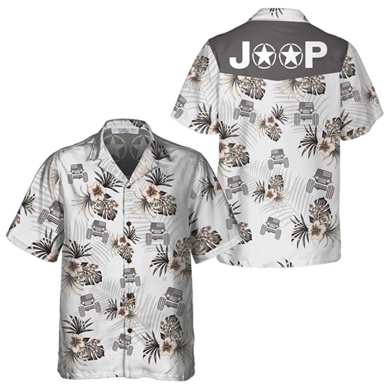 Jp And Hibiscus Pattern Hawaiian Shirt, Tropical Jp Shirt For Men & Woment