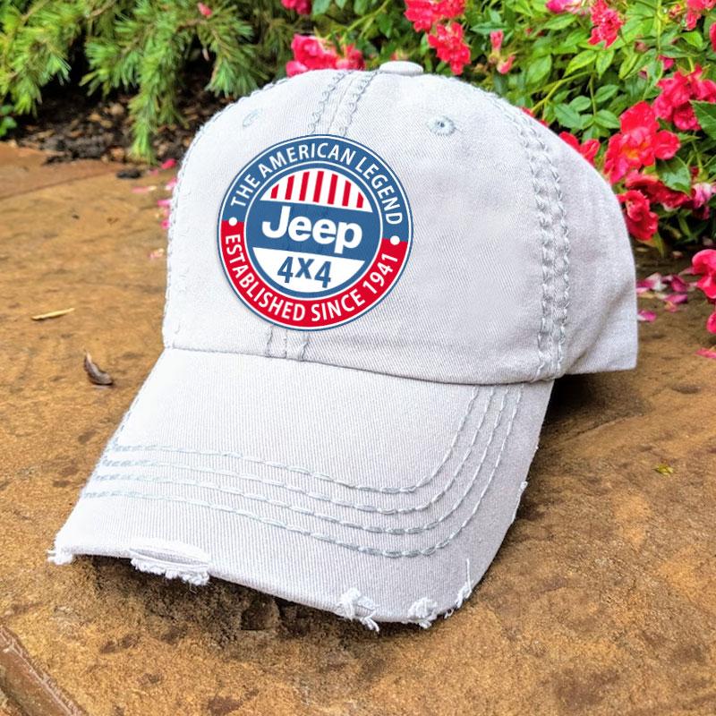 Jeep Baseball Cap Since 1941 American Flag Hat
