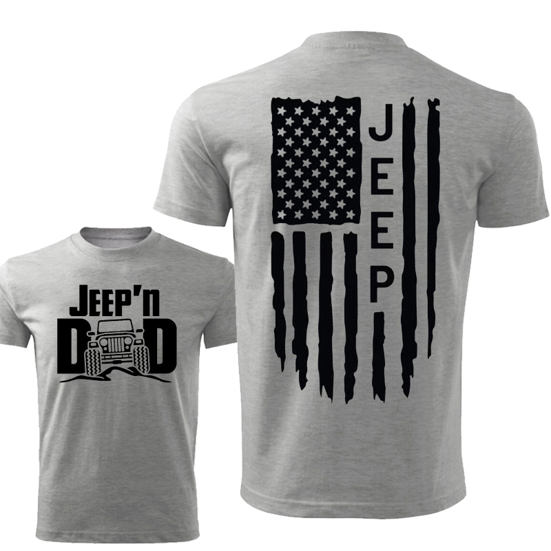 Jeep Dad USA Flag T-shirt