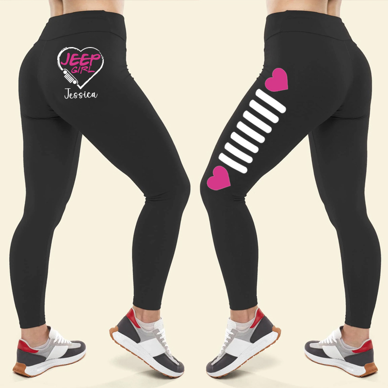 Jeep Girl Heart Custom Women Leggings