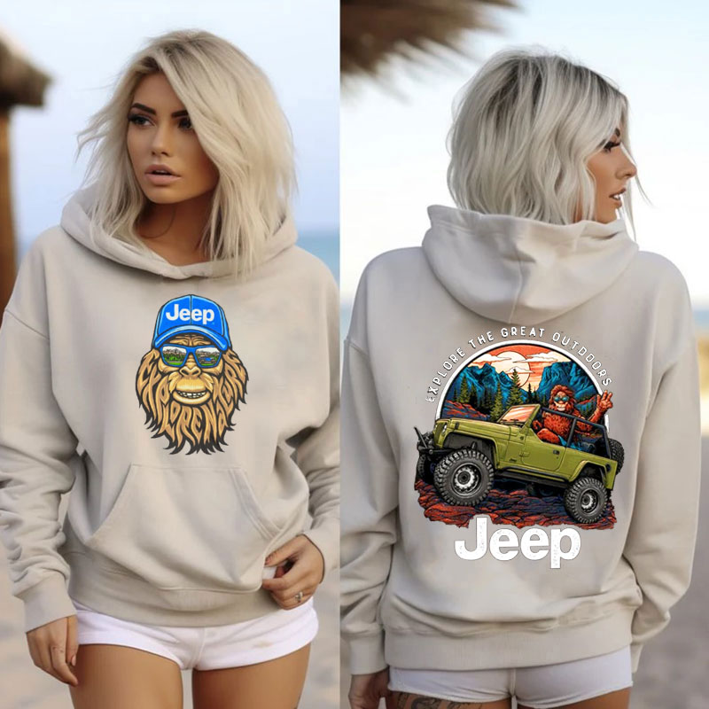 Jeep Sasquatch Oversized Hoodie explore the great outdoors